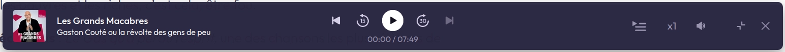 copie écran france musique pour accès à l'émission macabres