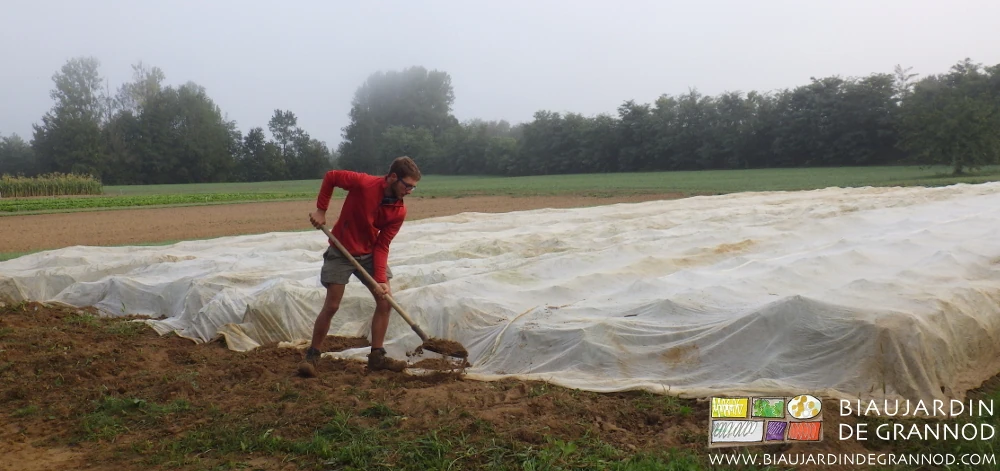 photo hivernale de Matthieu pelletant pour lester le filet anti insecte