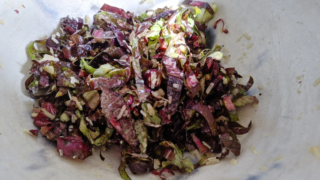 photo de la salade rouge de Vérone au parmesan réalisée par Clémence