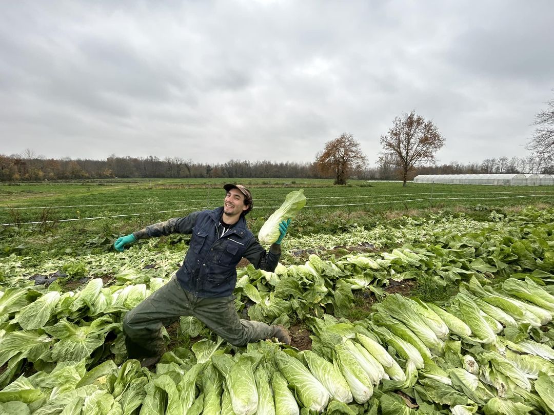 photo de Vivien s'entrainant au lancer de pain de sucre en guise de poids olympique
