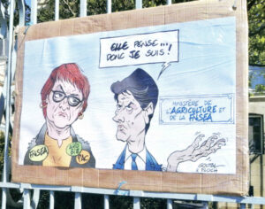 dessin humoristique Denormandie avec Christina lambert elle pense donc je suis