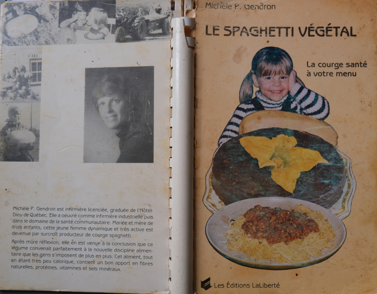 couverture du livre de Michèle P Gendron "Le spaghetti végétal"