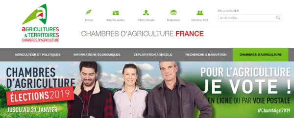 campagne pôur le vote aux élections de chambre d'agriculture