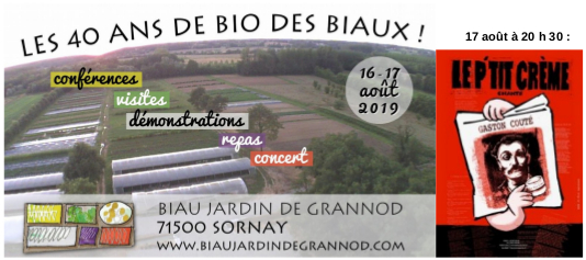 flyer de nos actions pour nos 40 ans de Bio