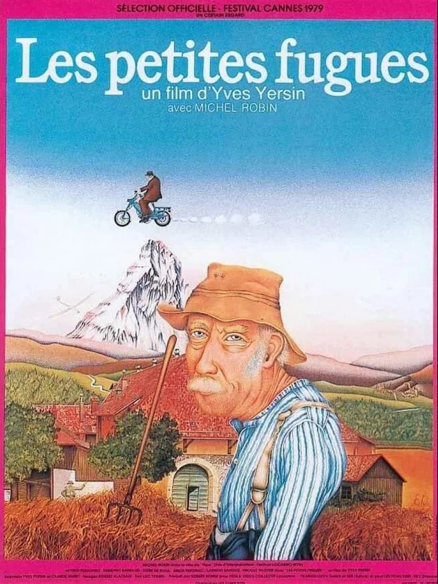 affiche dessinée du film de Yersin Les petites fugues