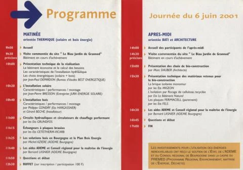 flyer de l'ademe invitant architectes et tous professionnels du bâtiment