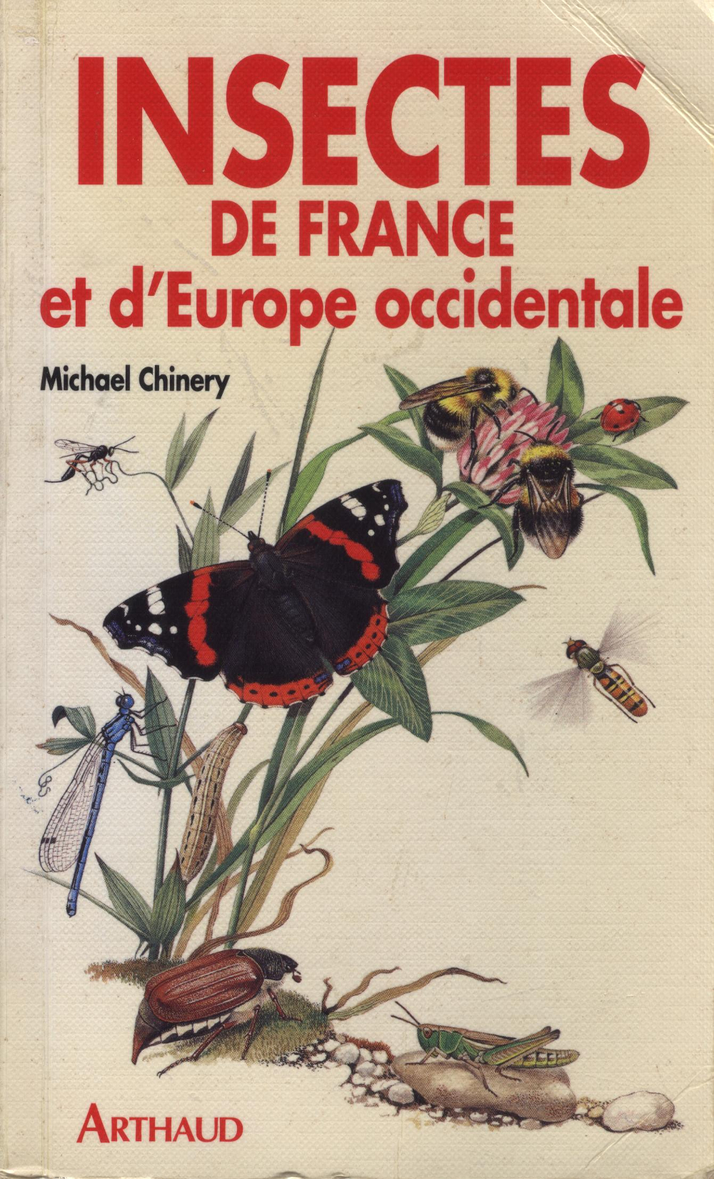 couverture du guide d'identificaion des insectes d'Europe de Michael Chinery