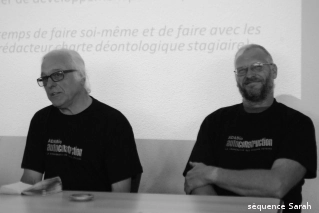 photo conférence Tech&Bio 2013 Pascal Pigneret (Biau Jardin de Grannod) et Joseph Templier (Jardins du Temple)