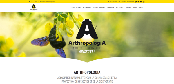 page accueil de Arthropologia