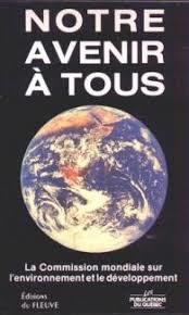 couverture du rapport Bruntland publié en 1987
