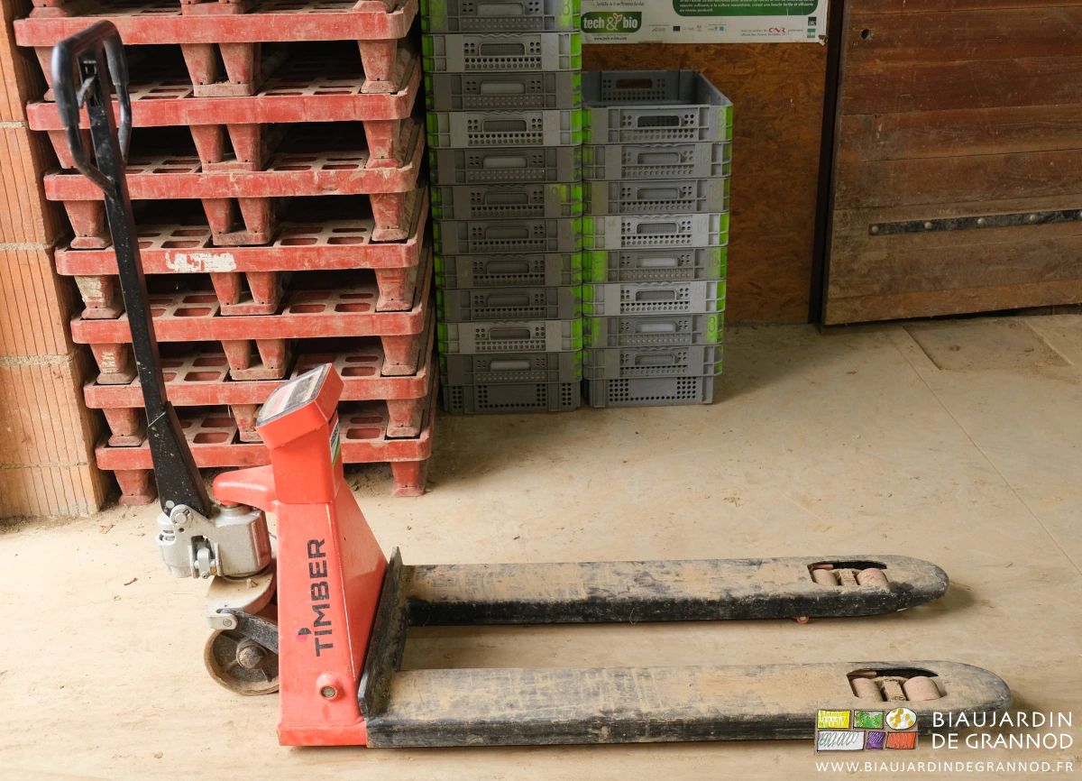 photo du transpalette peseur prêt à servir