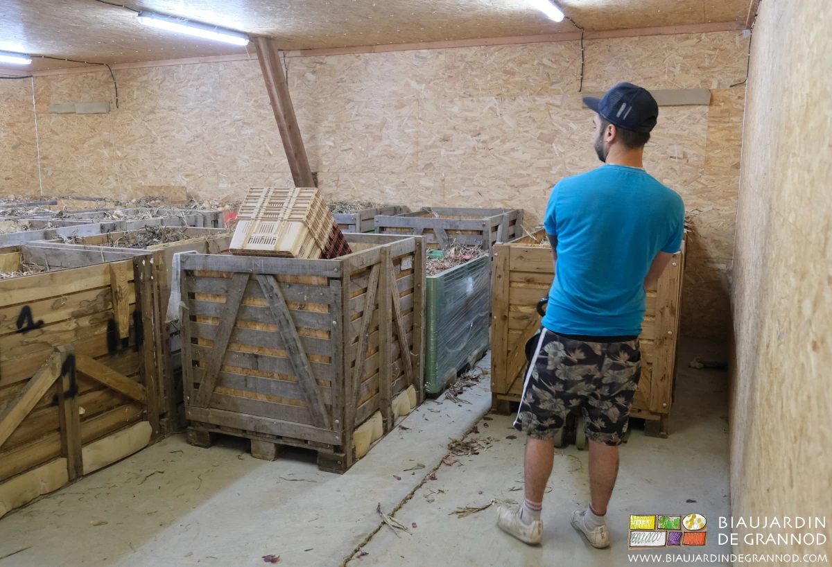 photo du rangement des palox à la queue leu leu