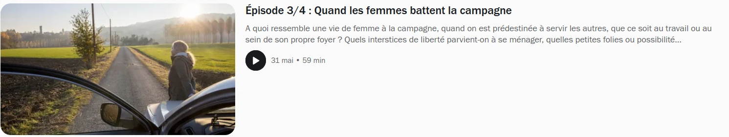 copie d'écran épisode 3 quand les femmes battent la campagne