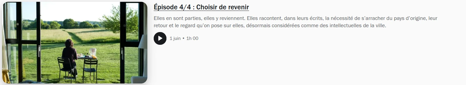 copie d'écran épîsode 4 choisir de revenir