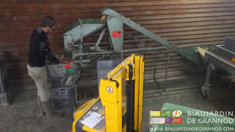 photo de Matthieu au travail en sortie de la vieille peseuse