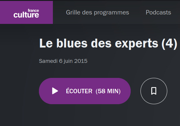 copie d'acran du site France culture émission Terre à terre de Ruth Stégassy