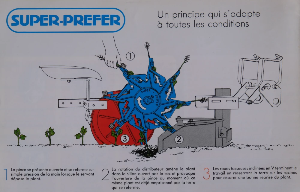 dessin du principe de réalisation de la plantation avec la super préfer