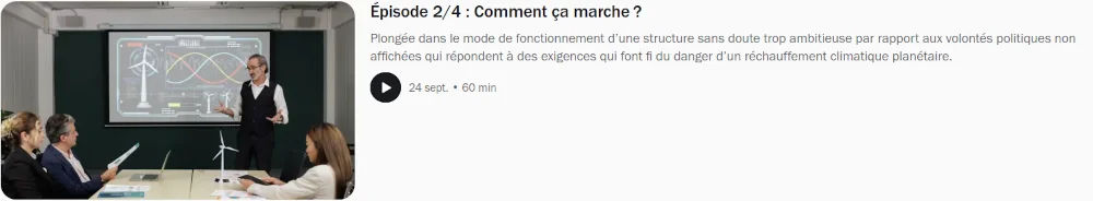 copie d'écran de l'accueil de l'émission 2 avec un lien direct