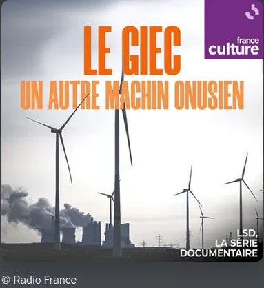 copie d'écran France culture cheminées de refroidissement de centrale et éoliennes