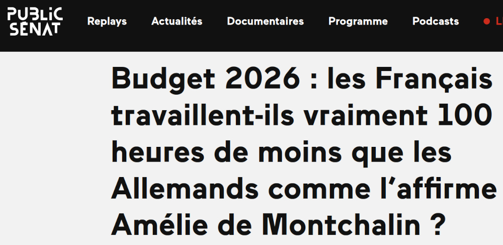 copie d'écran du site Public Sénat