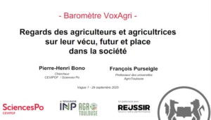 page titre de l'enquête regard des agris sur leurs vécu, futur et place dans la société