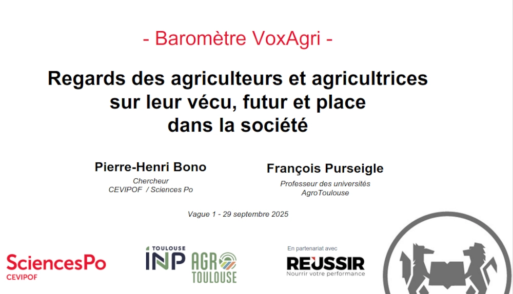 page titre de l'enquête regard des agris sur leurs vécu, futur et place dans la société