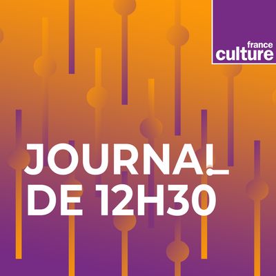 logo orange et violet de France Culture journal de 12 heures 30
