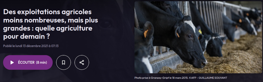 copie écran de l'émission avec Matthieu Calame et bouton pour écouter le podcast