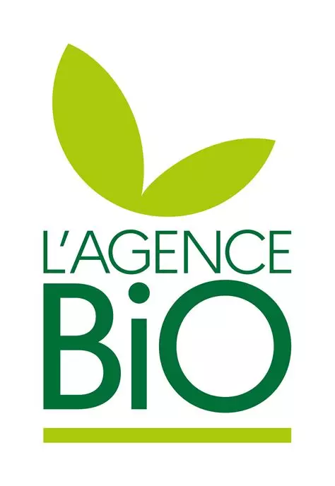 logo Agence Bio reprenant les 2 tons verts du logo français et de l'européen